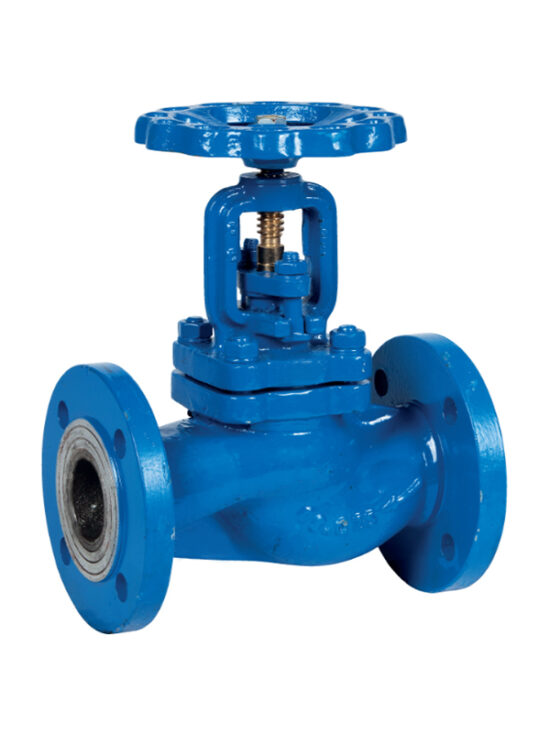 Image of a Cast Steel PN40 Globe Valve - A high-pressure valve made of cast steel for reliable and durable performance.