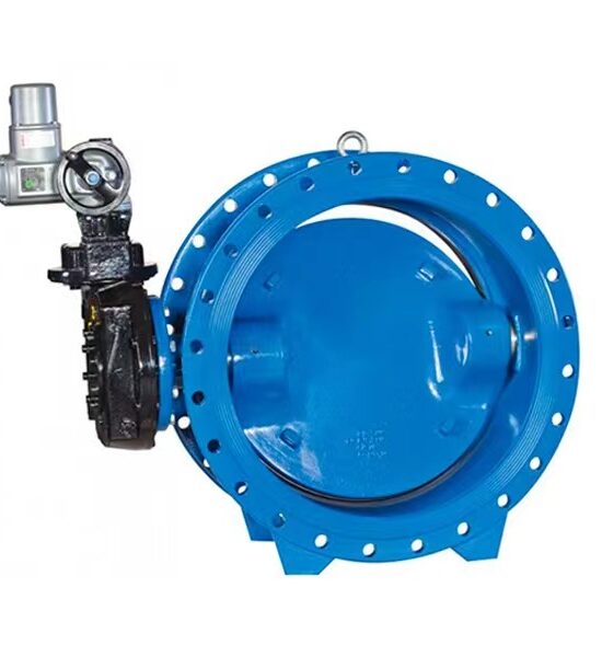 An image of a Double Eccentric Butterfly Valve utilized for controlling fluid flow.