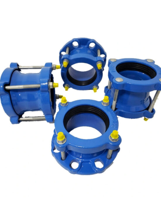 A close-up of a dedicated coupling between two pipes.