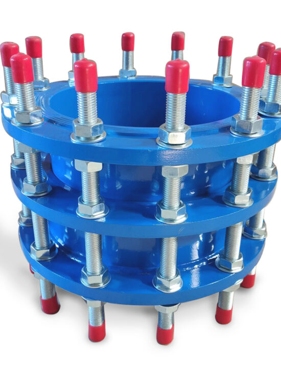 Dismantling Joints for easy valve installation and pipeline modification, available in sizes DN50–DN2000, with ductile iron construction and EPDM sealing for water and sewage systems.