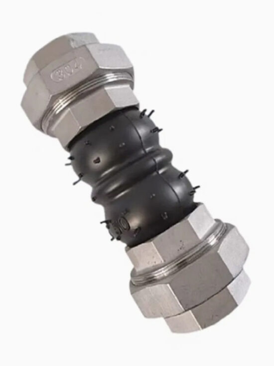 Stainless Steel Threaded Rubber Expansion Joint used as a pipe expansion joint in HVAC system